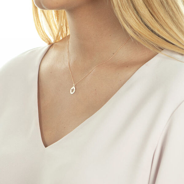 Halskette Star, 14 Karat Rosegold Bild 3