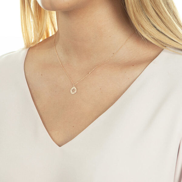 Halskette Star, 14 Karat Rosegold Bild 2
