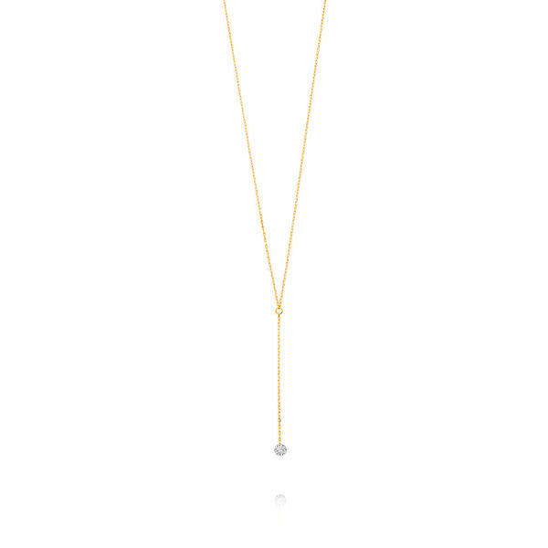 Halskette Y-Pure Diamant, 18K Gelbgold Bild 3