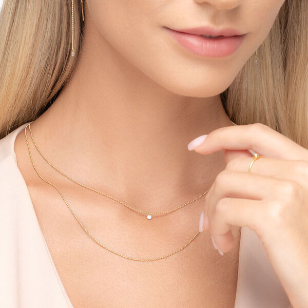 Halskette PURE Double, Diamant, 14 Karat Gelbgold Bild 2