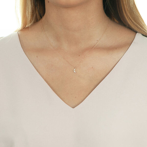 Halskette Halbmond, 18 Karat Rosegold Bild 2