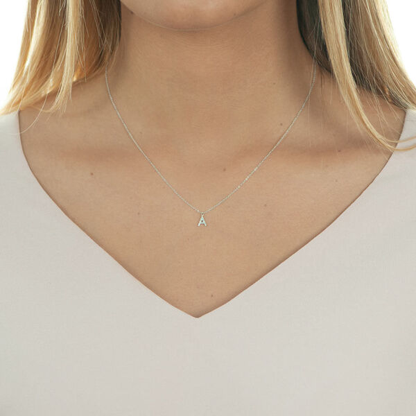 Buchstabenketten, 14 Karat Weigold mit Diamanten Bild 2