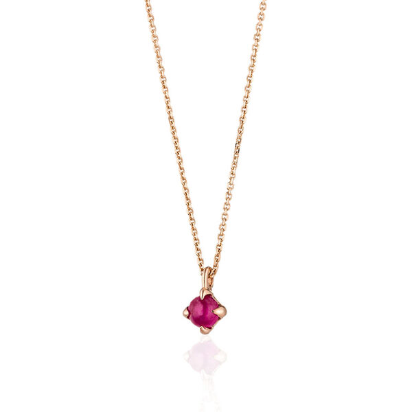 Halskette Cabochon, Rubin, 14 Karat Rosegold Bild 3