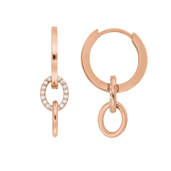 Creolen ETERNAL TOUCH, Diamanten, 14 Karat Rosegold Bild 4