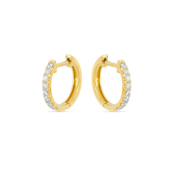 Creole mit Diamanten, 18K Gelbgold Bild 3