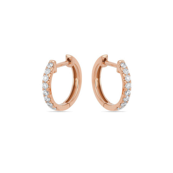 Creole mit Diamanten, 18K Rosegold Bild 3