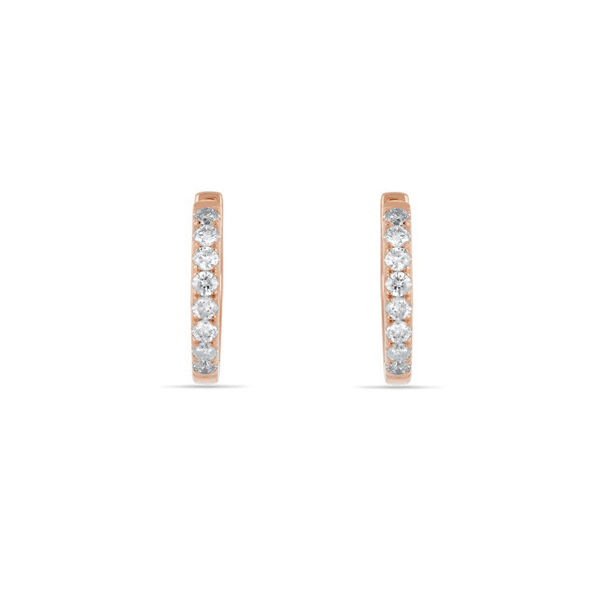 Creole mit Diamanten, 18K Rosegold Bild 2