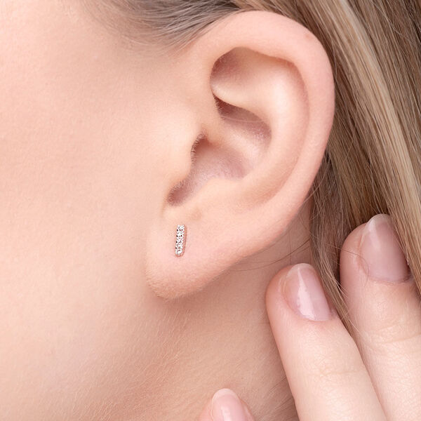 Ohrstecker Bar mit Diamanten, 18 Karat Weigold Bild 2