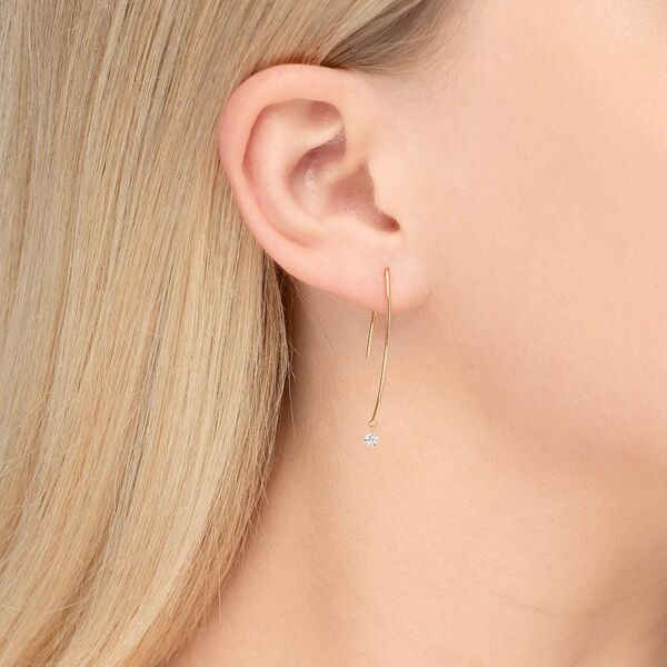 Creole Pure M Diamant, 18 Karat Gelbgold Bild 2