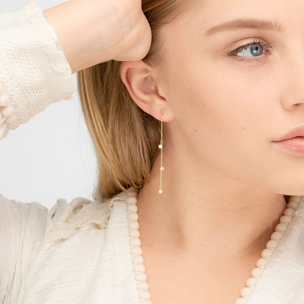 Ohrringe PURE Chain mit Diamanten, 18 Karat Gelbgold Bild 3