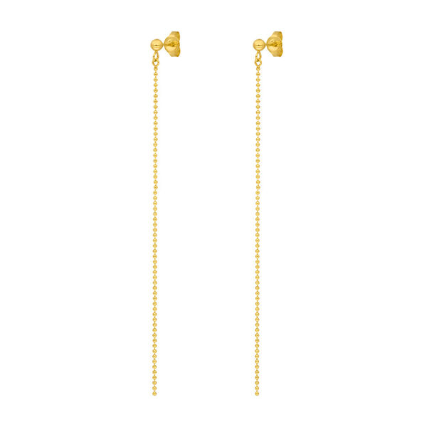 Ohrringe Ball Chain, 14 Karat Gelbgold Bild 3
