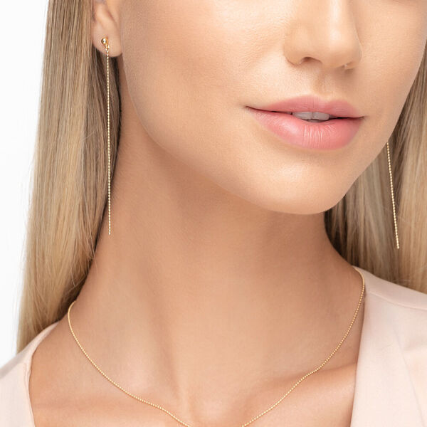 Ohrringe Ball Chain, 14 Karat Gelbgold Bild 2
