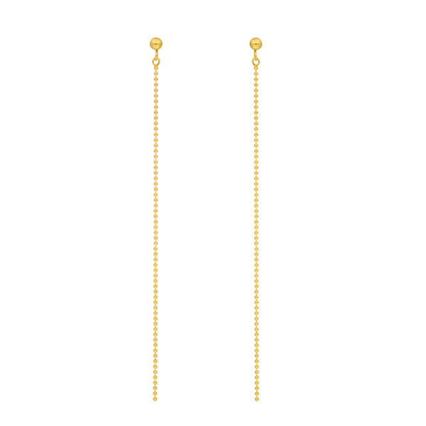 Ohrringe Ball Chain, 14 Karat Gelbgold Bild 3