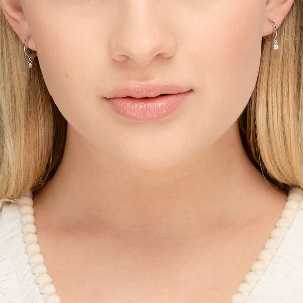 Creole PURE mit Diamanten, 18 Karat Weigold Bild 3