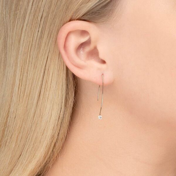 Creole Pure M Diamant 18 Karat Rosgold Bild 2