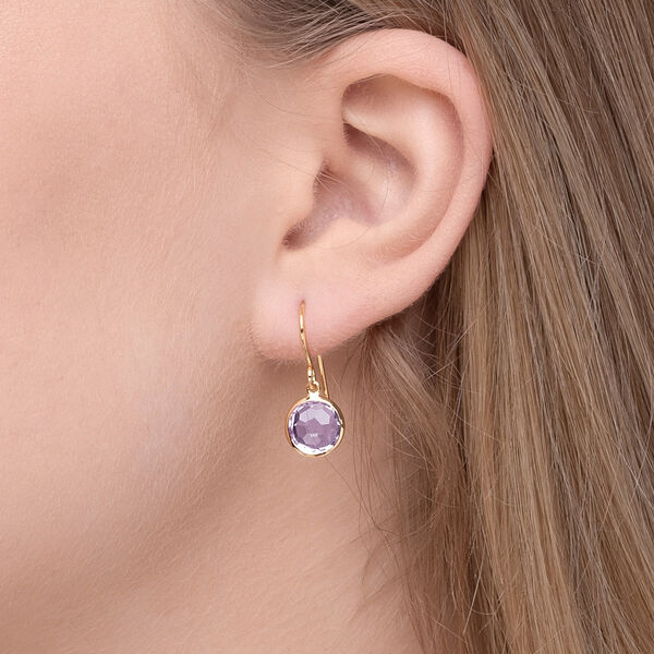 Ohrringe Amethyst, 14 Karat Gelbgold Bild 5