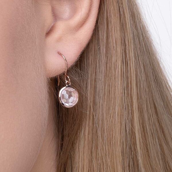 Ohrringe Rosenquarz, 14 Karat Rosegold Bild 2
