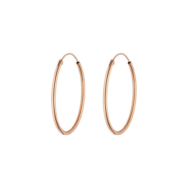 Creole Rund L, 40mm, 14 Karat Rosegold Bild 3