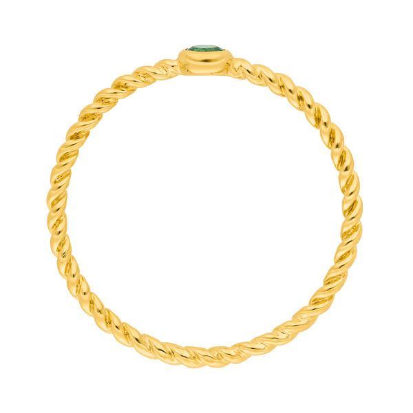 Ring Twist Smaragd, 14 Karat Gelbgold Bild 3