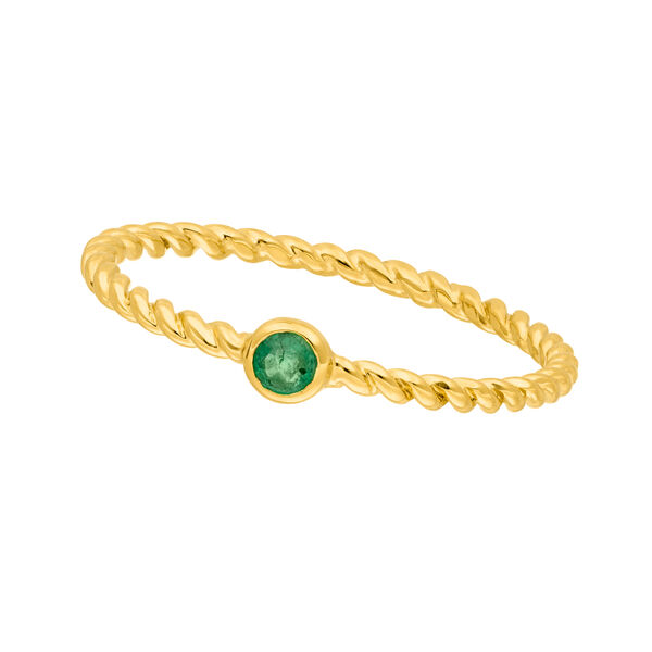 Ring Twist Smaragd, 14 Karat Gelbgold Bild 5
