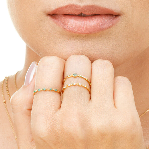 Ring mit 5 Diamanten, 14 Karat Gelbgold Bild 2