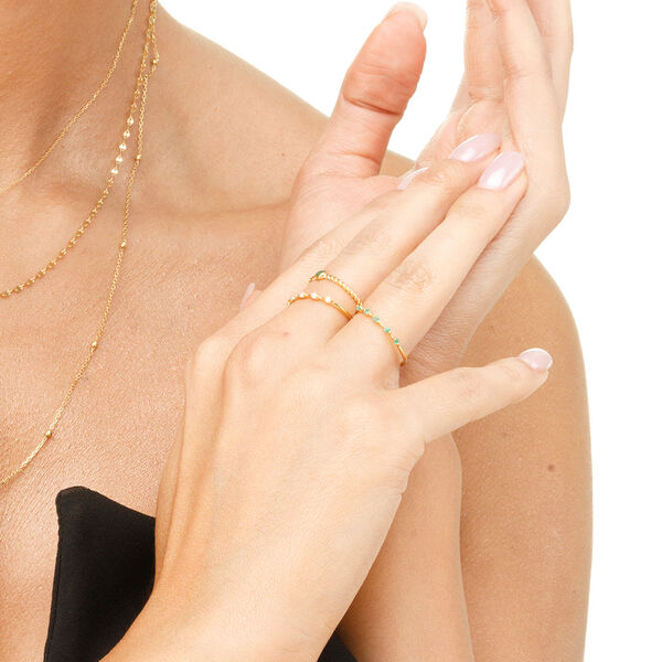 Ring mit 5 Diamanten, 14 Karat Gelbgold Bild 4