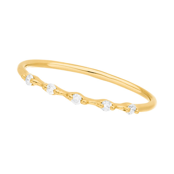 Ring mit 5 Diamanten, 14 Karat Gelbgold Bild 5
