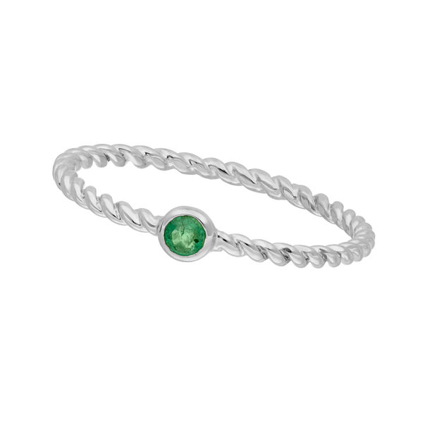 Ring Twist Smaragd, 14 Karat Weigold Bild 5