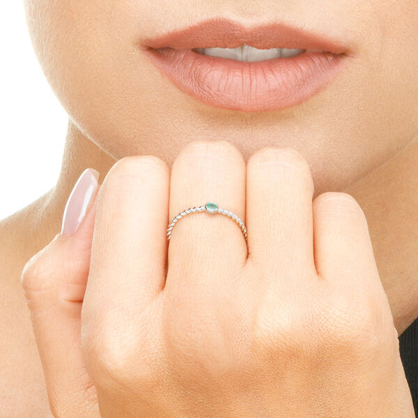 Ring Twist Smaragd, 14 Karat Weigold Bild 4