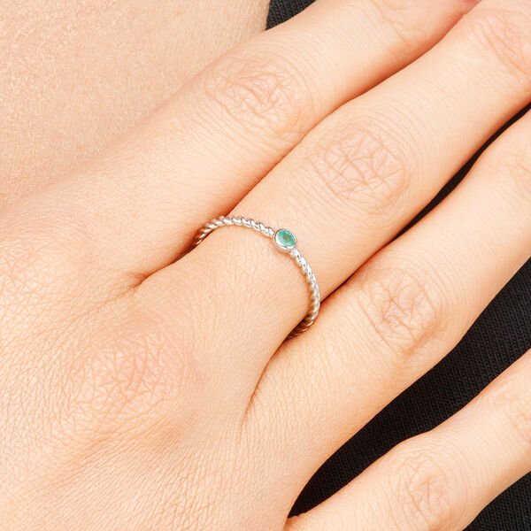 Ring Twist Smaragd, 14 Karat Weigold Bild 2