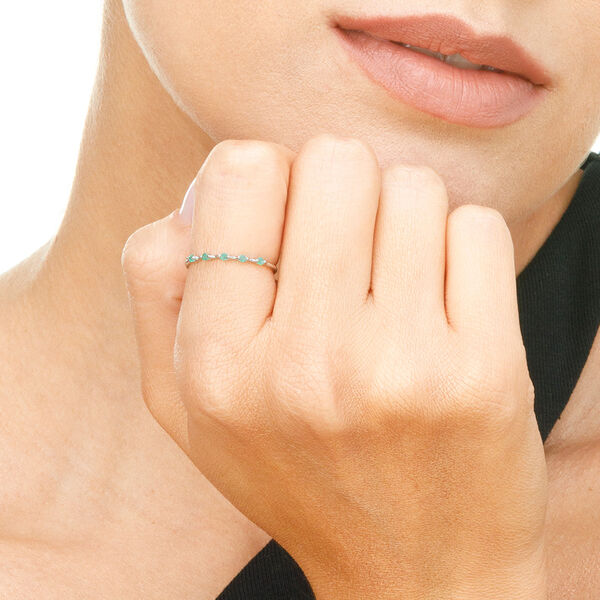 Ring mit 5 Smaragden, 14 Karat Weigold Bild 4