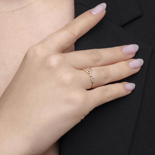 Ring Love mit Diamanten, 18 Karat Gelbgold Bild 3