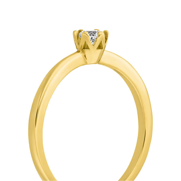 Verlobungsring Classic Solitair 0,14ct, 14K Gelbgold Bild 2