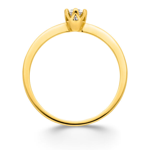 Verlobungsring Classic Solitair 0,14ct, 14K Gelbgold Bild 4