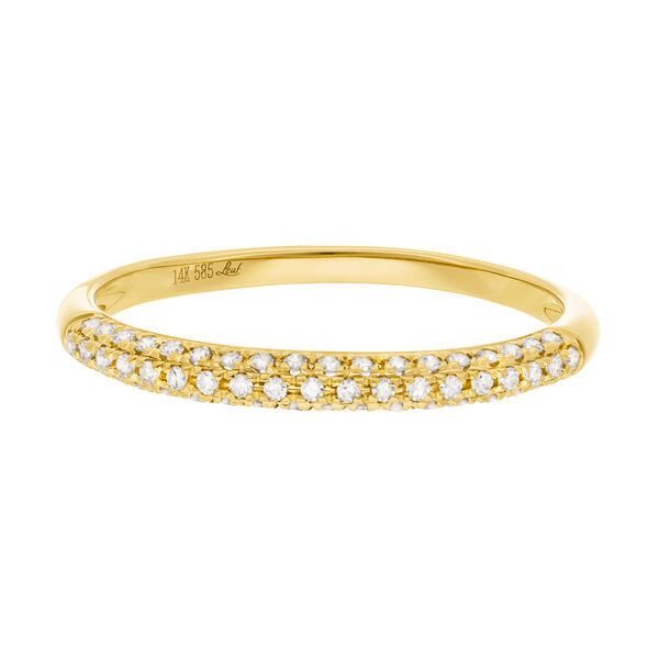 Ring DAZZLE mit Diamanten, 14 Karat Gelbgold 