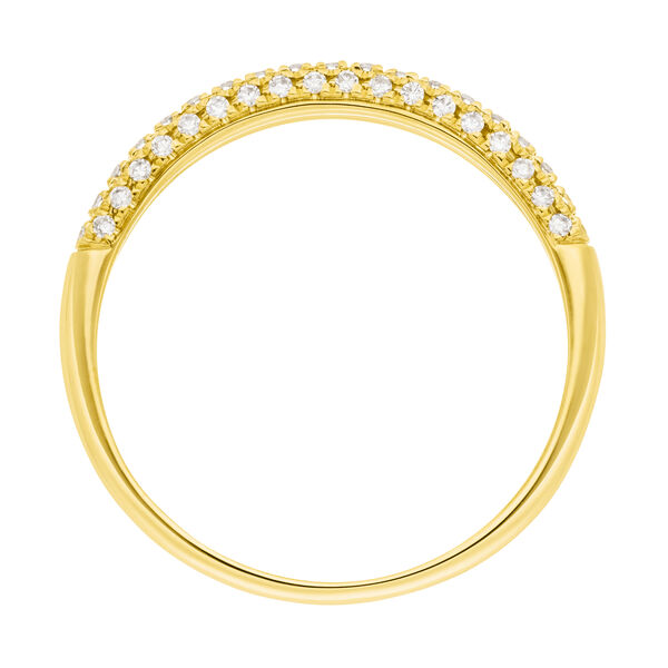 Ring DAZZLE mit Diamanten, 14 Karat Gelbgold 