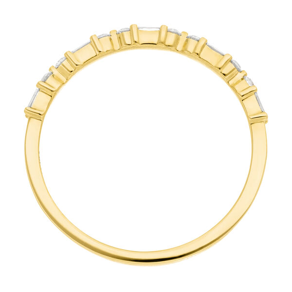 Verlobungsring mit Baguette Diamanten, 14K Gelbgold, Gr.52 