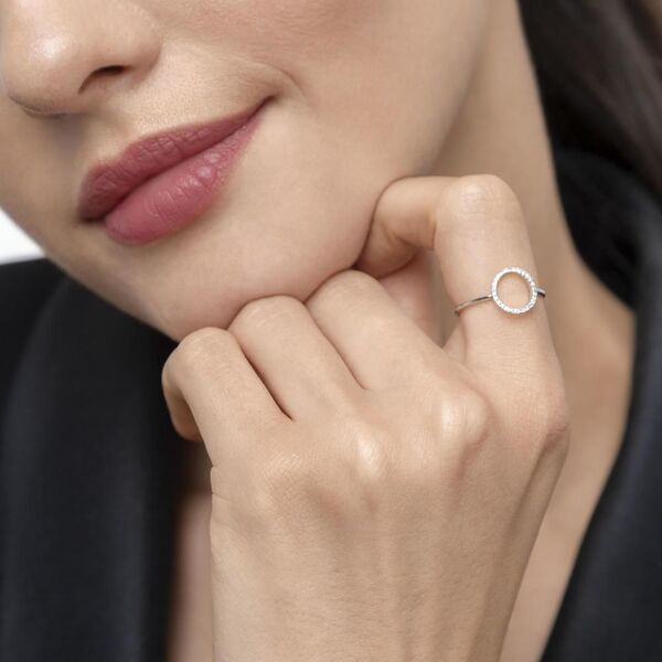 Ring Circle mit Diamanten, 18 Karat Weigold Bild 2