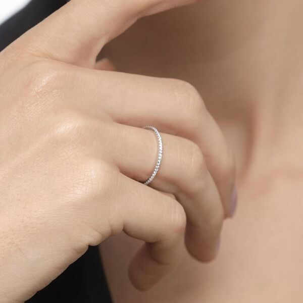 Memoryring mit Diamanten, 18 Karat Weigold Bild 2