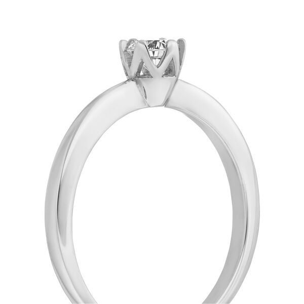 Verlobungsring Classic Solitair 0,25ct, 14K Weigold, Gr.52 Bild 2