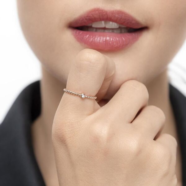 Verlobungsring Single Diamond in 18 Karat Rosegold Bild 2