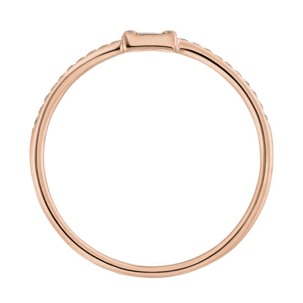 Verlobungsring mit Diamanten, Tiny Baguette, 14K Rosegold, Gr.52 Bild 5