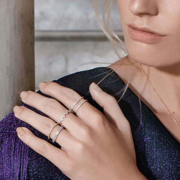 Ring Flash mit Diamanten, 18 Karat Gelbgold Bild 4