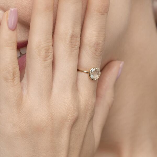 Ring Grner Amethyst, 14 Karat Gelbgold Bild 4