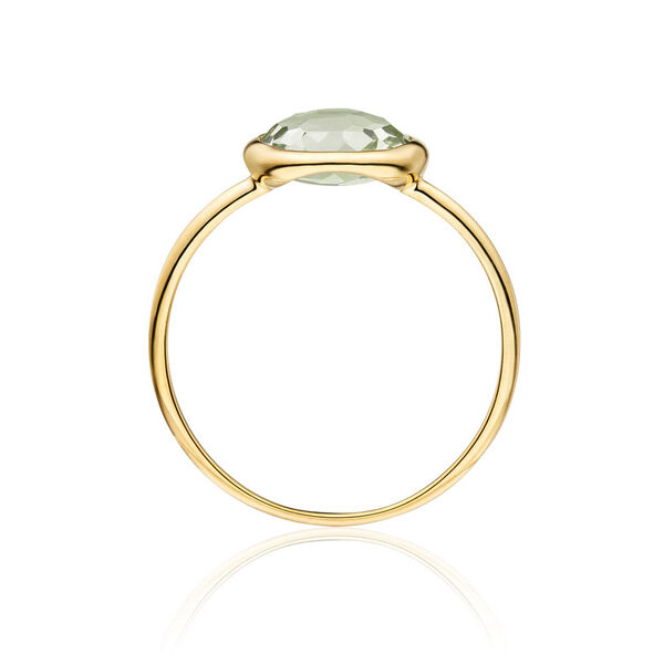 Ring Grner Amethyst, 14 Karat Gelbgold Bild 2