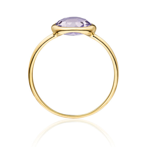Ring Amethyst, 14 Karat Gelbgold Bild 5