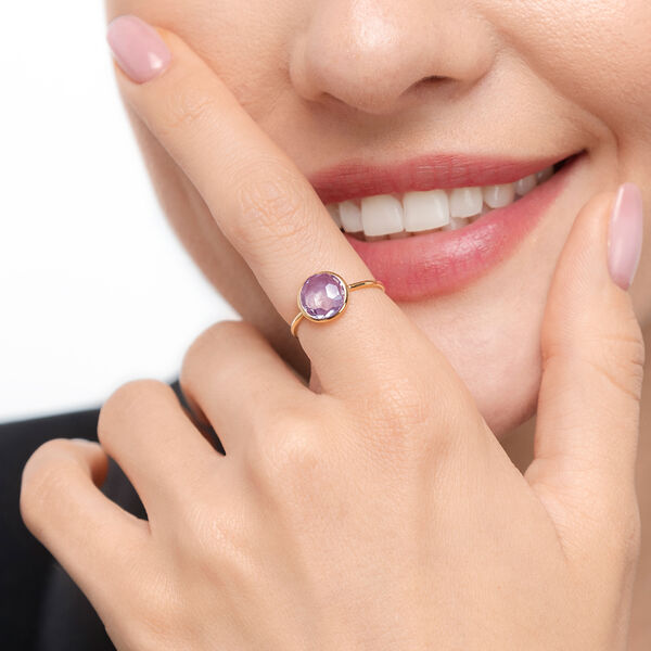 Ring Amethyst, 14 Karat Gelbgold Bild 4