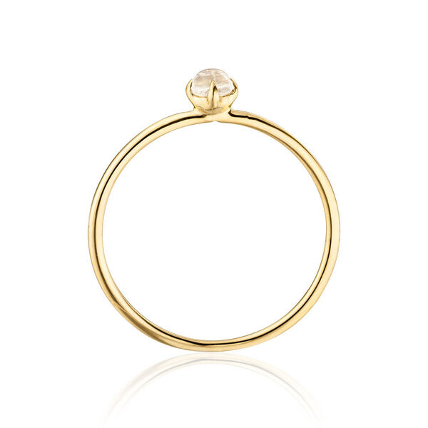 Ring Cabochon, 14 Karat Gelbgold, Mondstein Bild 2