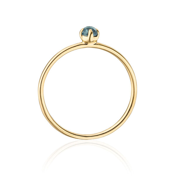 Ring Cabochon, 14 Karat Gelbgold, Blauer Topas Bild 2