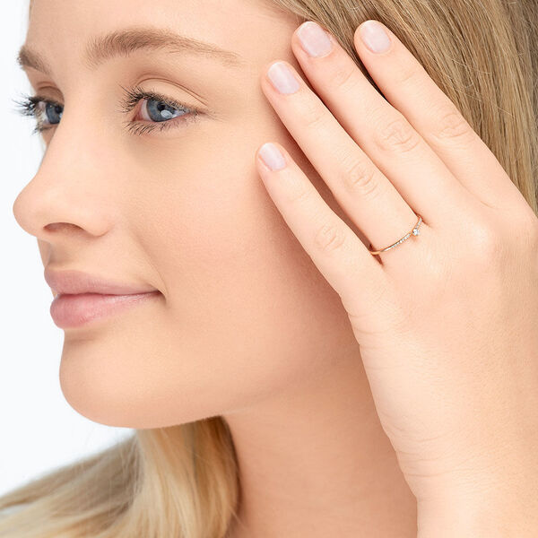 Verlobungsring Petite, White Diamond, 14 Karat Gelbgold Bild 2